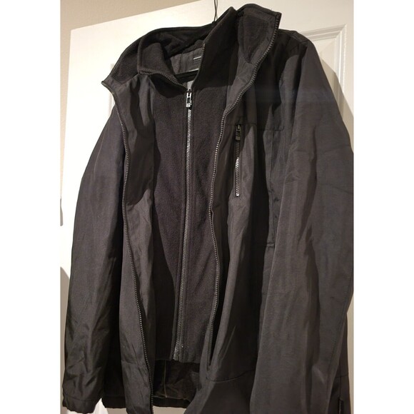 Calvin Klein Outerwear Double-Zip Layered Jacket Removable Hood Men's M - Picture 5 of 9